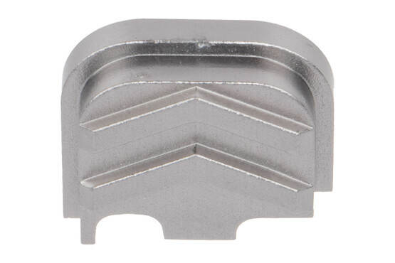 Tyrant Designs Glock G43 slide cover plate features a grey anodized finish